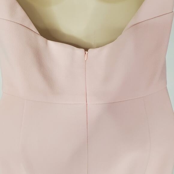 Katie May Reconcile Gown Maxi Dress V-Neck Side Slit Blush Pink Size Medium - Picture 8 of 12